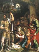 Giulio Romano The Nativity and Adoration of the Shepherds in the Distance the Annunciation to the Shepherds (mk05) china oil painting artist